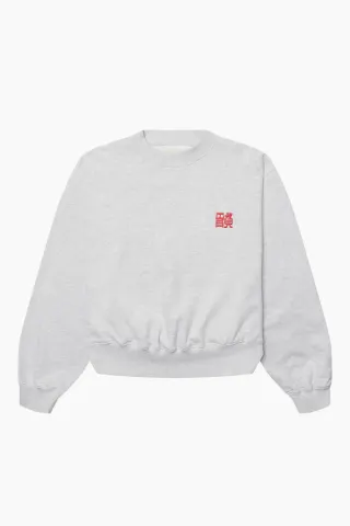 Woodbird WBFranka HK Crew – Grey Melange — produktfoto
