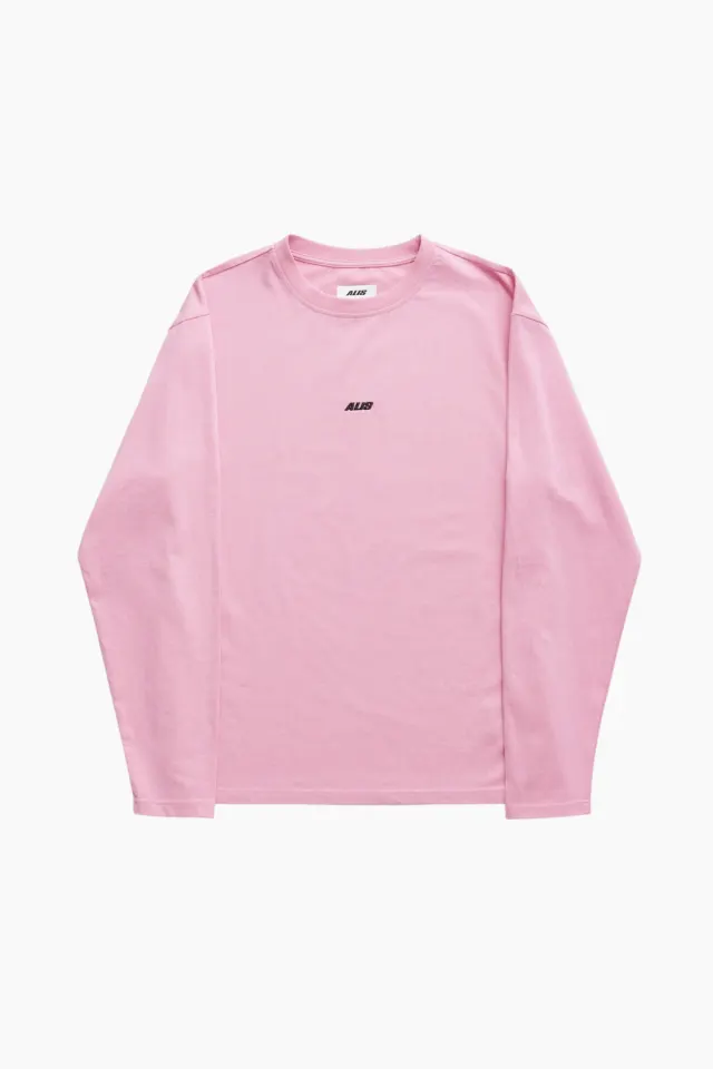 ALIS Joshua Long Sleeve w/ Logo – Solid Pink — produktfoto