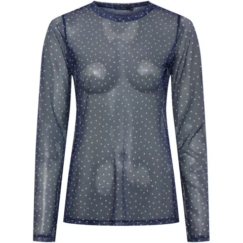 Black Colour bluse Bcanne – Navy dot — produktfoto