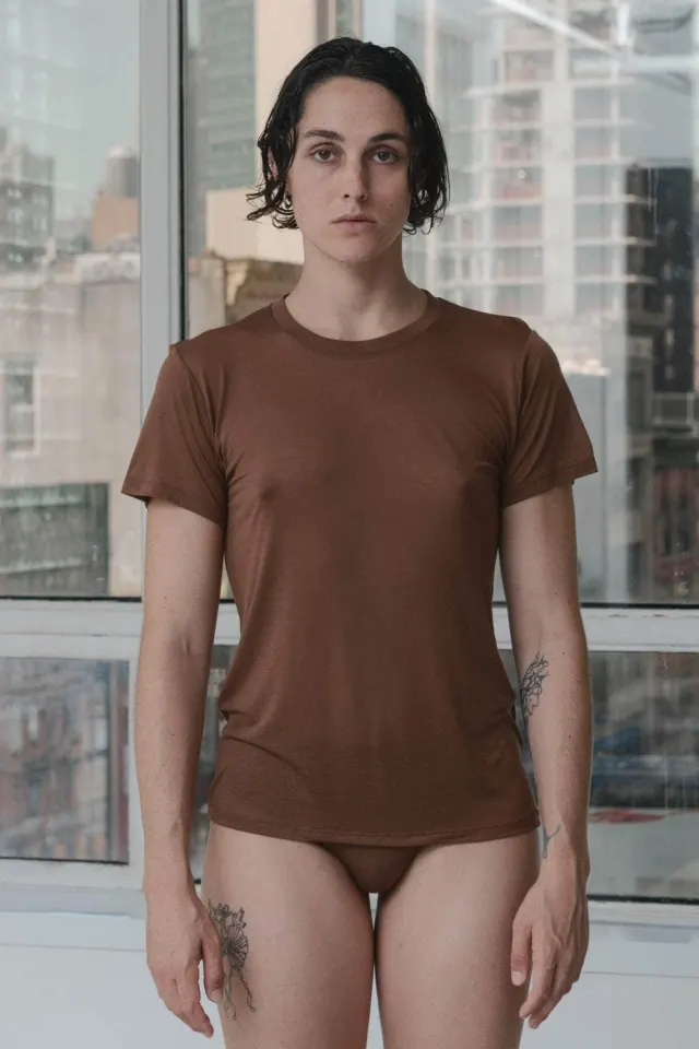 Baserange Tee Shirt Bamboo Lyocell – Ocular — produktfoto