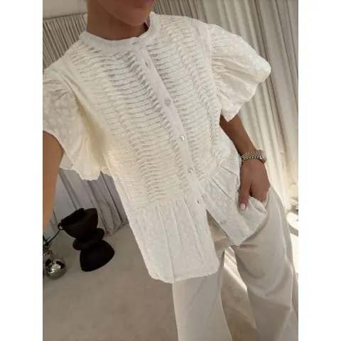 Noella bluse N-loulou - Forudbestilling – hvid — produktfoto