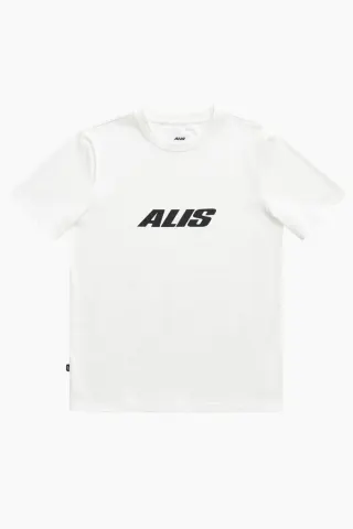 ALIS Jeron Essential T-shirt w/ Chest Logo – Solid White — produktfoto