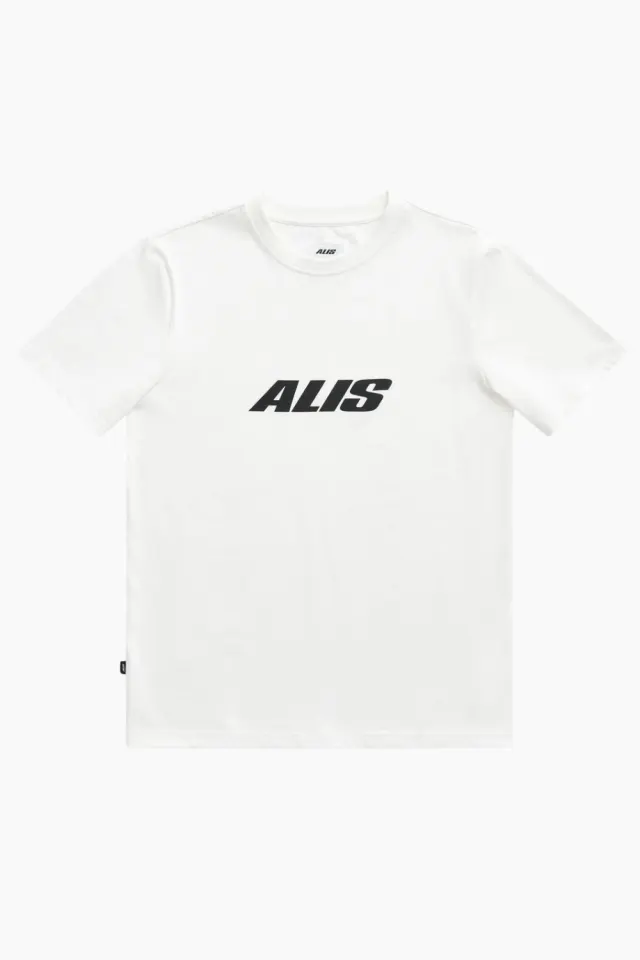 ALIS Jeron Essential T-shirt w/ Chest Logo – Solid White — produktfoto