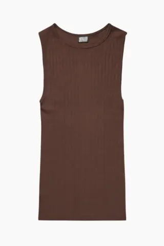 Nørgaard på Strøget NPS Tank Top Solid Color – brun — produktfoto