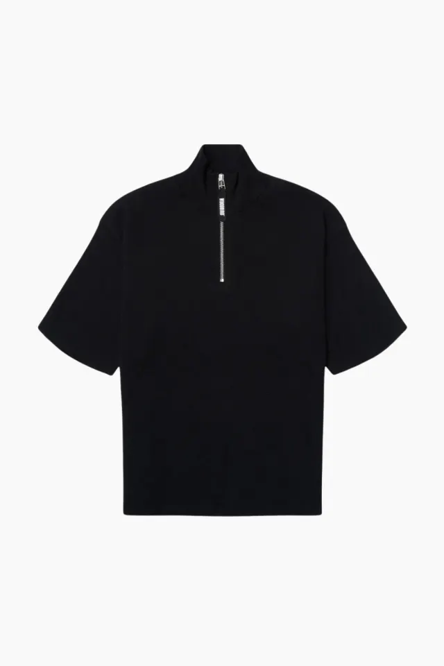 Woodbird WBKimchi SS 1/2 Zip – sort — produktfoto