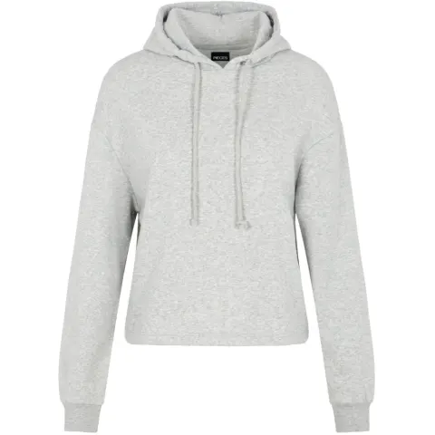 Pieces sweatshirt Pcchilli med hætte – Light Grey Melange — produktfoto