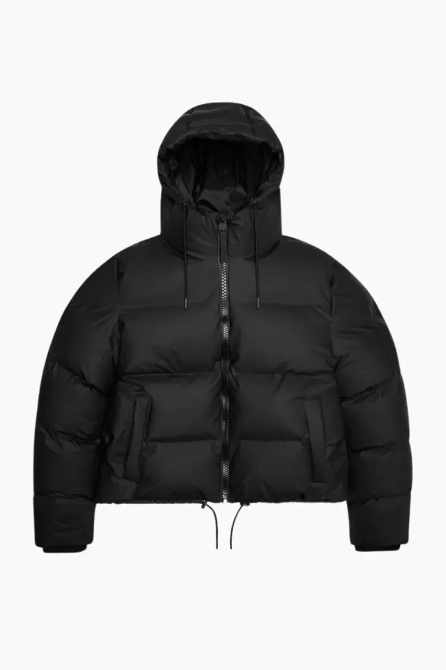 Rains Alta Short Puffer Jacket W3T3 – sort — produktfoto