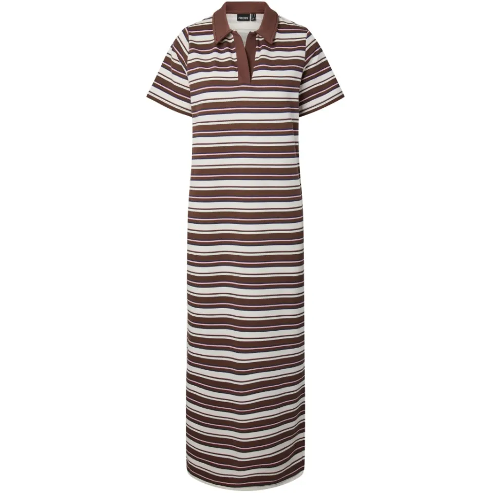 Pieces kjole Pcchilli – Chicory Coffee Stripes — produktfoto
