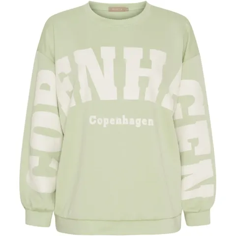 Marta du Château sweatshirt MdcHibiscus 22659 – Green/Offwhite — produktfoto
