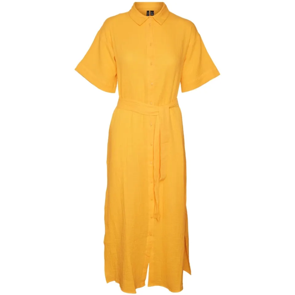 Vero Moda kjole Vmnatali med bindebånd – Radiant Yellow — produktfoto