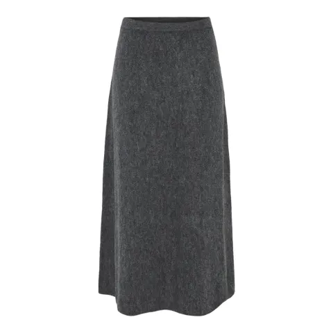 Pieces nederdel Pcpiko – Dark grey melange — produktfoto
