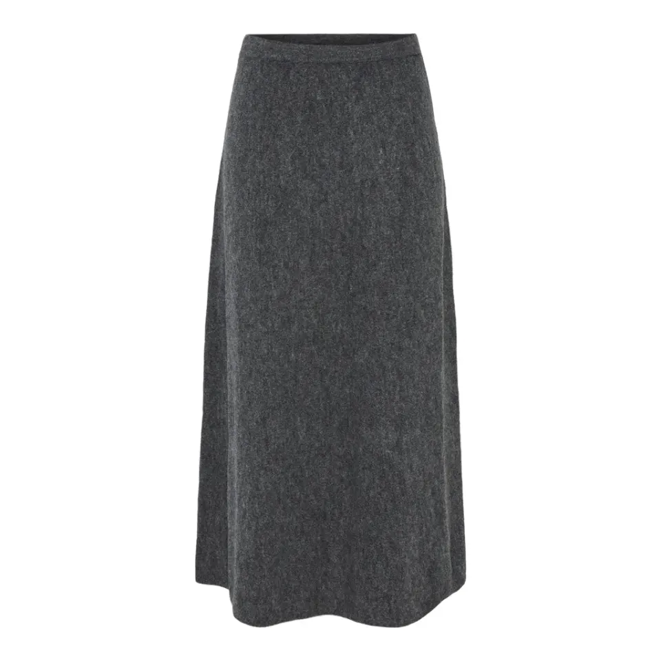Pieces nederdel Pcpiko – Dark grey melange — produktfoto