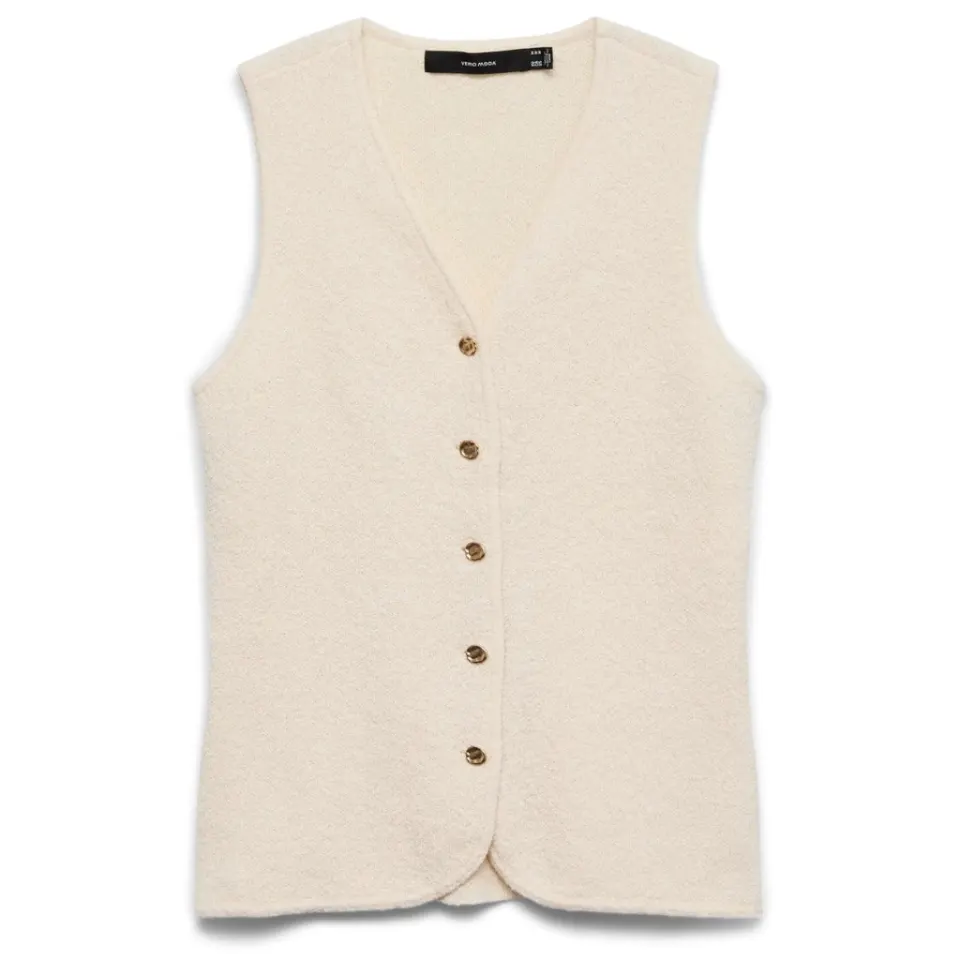 Vero Moda vest Vmsilvia – Birch W. GOLD BUTTONS — produktfoto