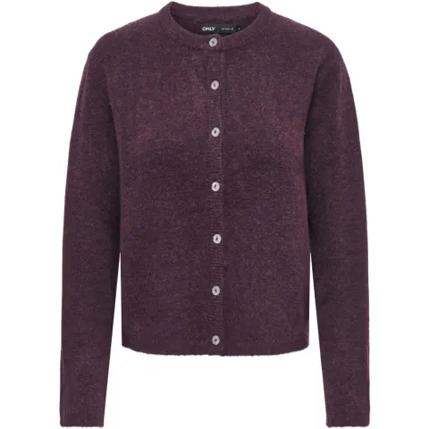 ONLY strik cardigan Onlsimoni – Mauve Wine MELANGE — produktfoto