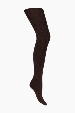 Sneaky Fox Mac Leopard Pantyhose – Chocolate — produktfoto