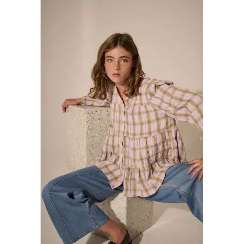 ICHI bluse Ixchloe – Levender Herb — produktfoto