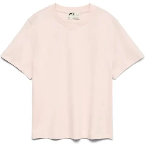 Vero Moda t-shirt Awnaima – primrose pink — produktfoto