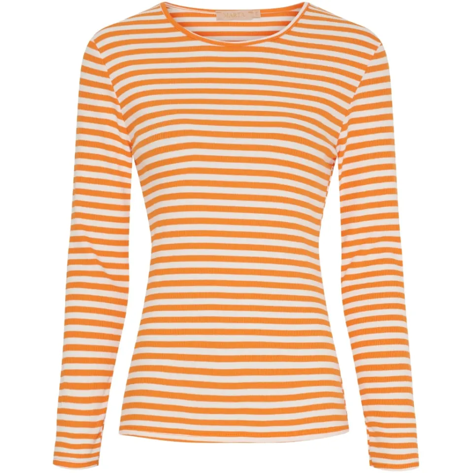 Marta du Château langærmet T-Shirt MdcJosiane 49066 – Arancio/Greggio — produktfoto