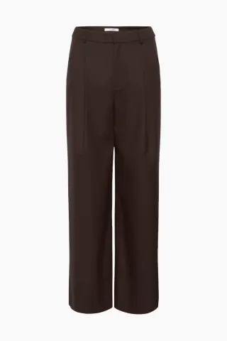 Gestuz GZPaula MW Wide Pants – Molé/Brown — produktfoto