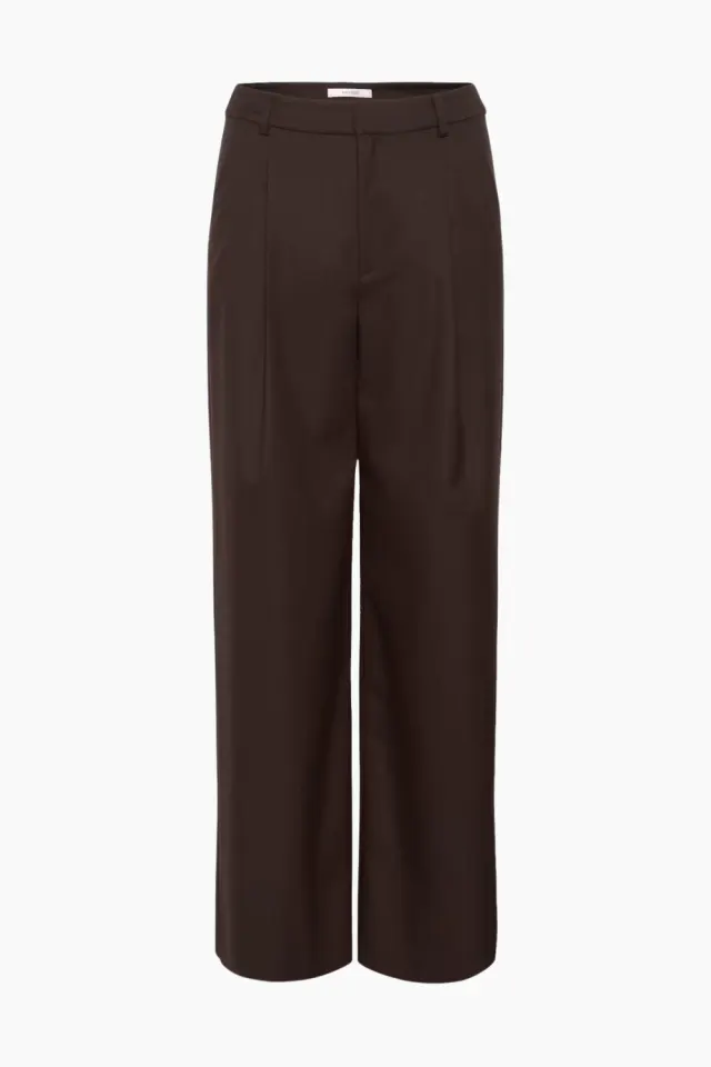 Gestuz GZPaula MW Wide Pants – Molé/Brown — produktfoto