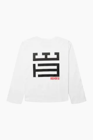 Woodbird WBJoul LS Mono Tee – hvid — produktfoto