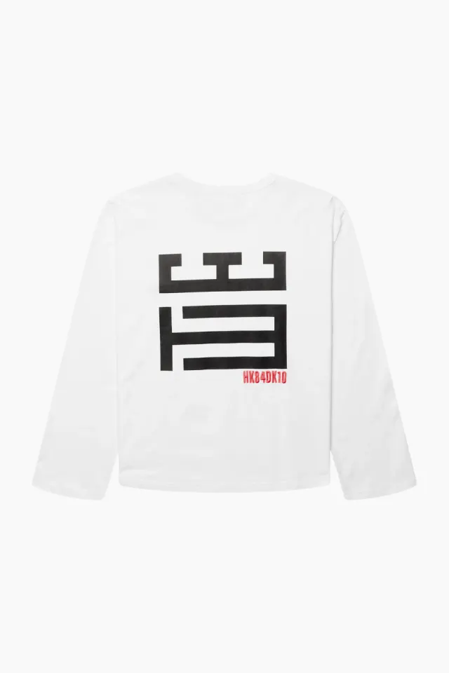 Woodbird WBJoul LS Mono Tee – hvid — produktfoto
