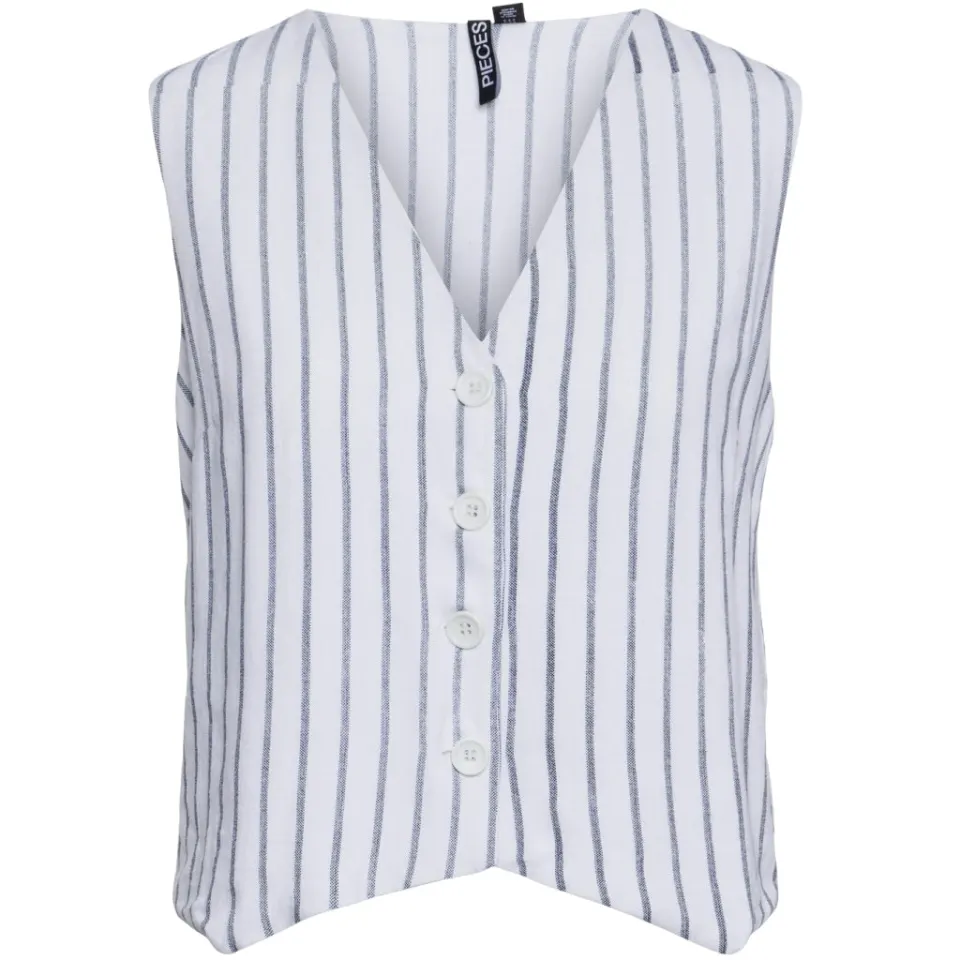 Pieces vest Pcpia – Bright White Navy blazer — produktfoto
