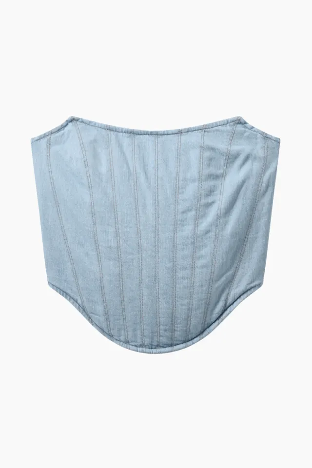 H2O Fagerholt Aljinz Corsage – Light Blue Denim — produktfoto