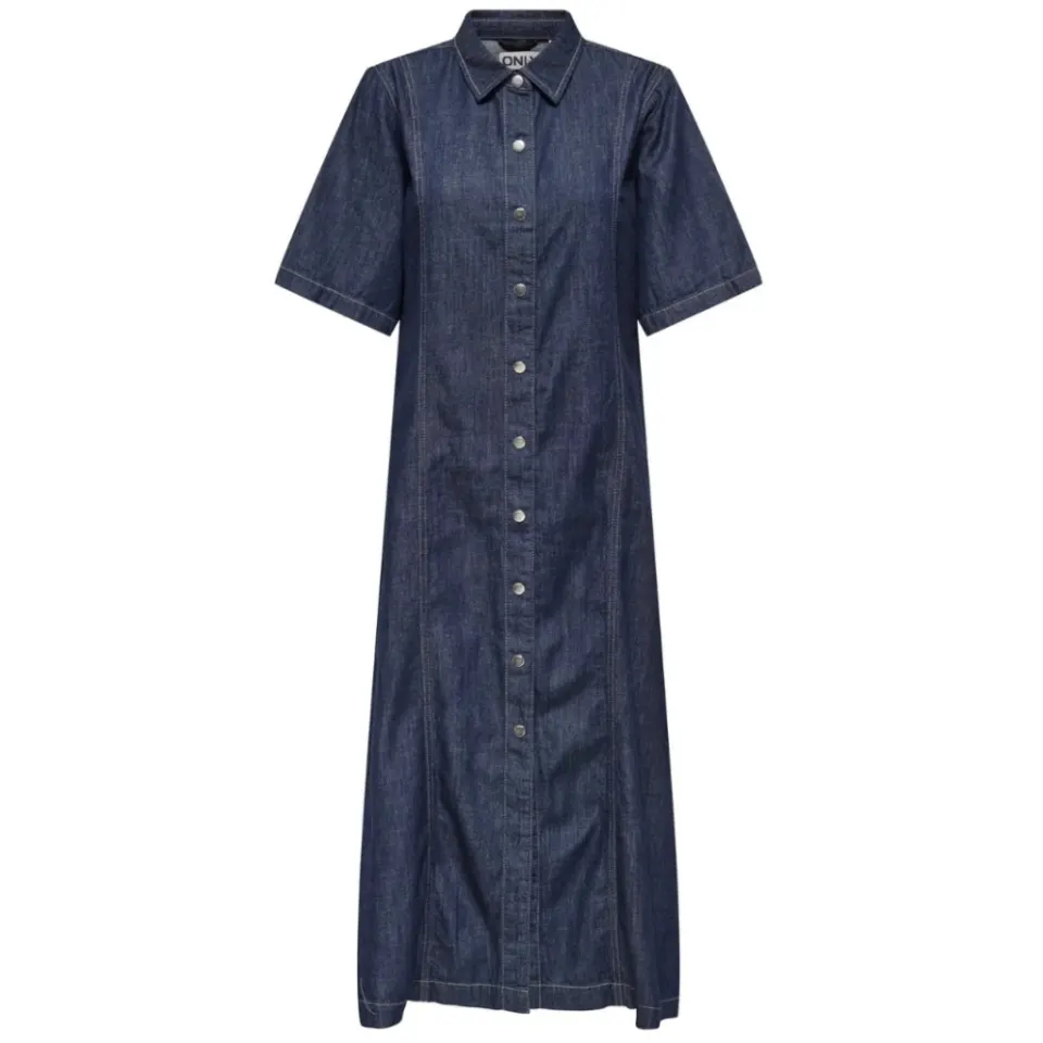 ONLY kjole Onlruna – Dark Blue Denim — produktfoto
