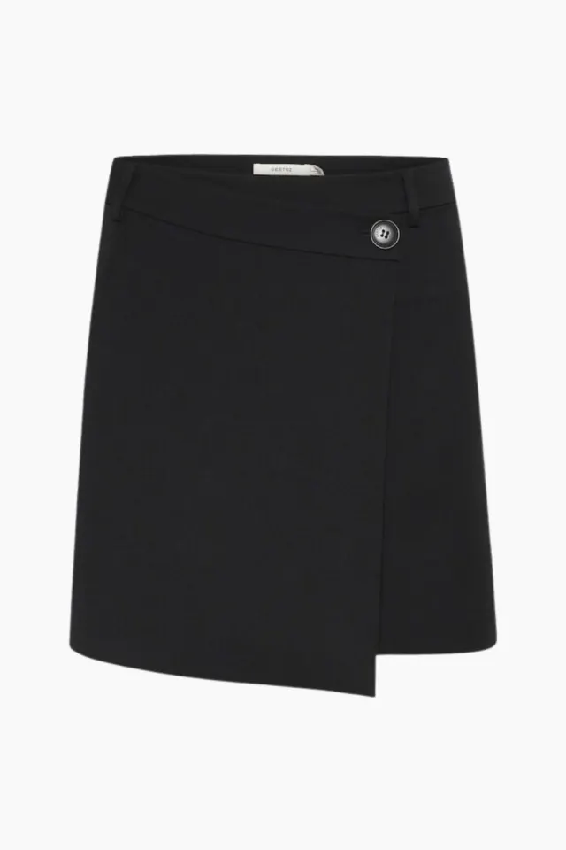 Gestuz GZ Paula MW Wrap Skirt – sort — produktfoto