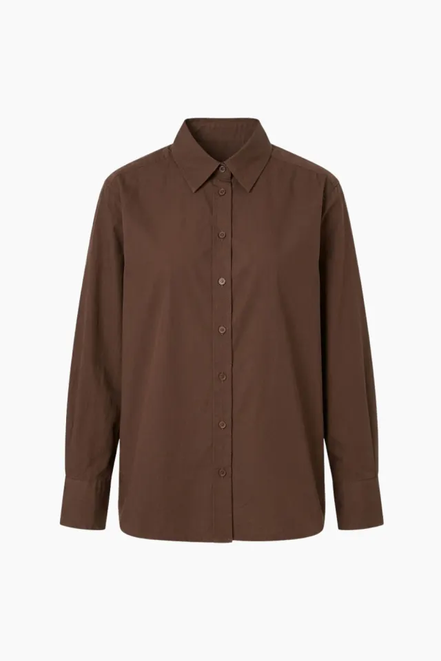 byQNTS Liv Shirt – brun — produktfoto