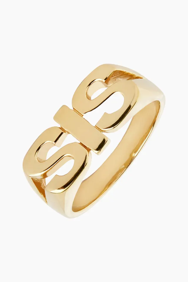 Maria Black Sis Ring – Goldplated Silver — produktfoto