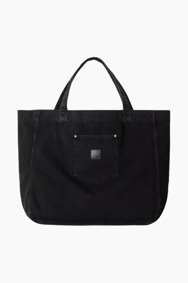 Carhartt Rivet Tote Bag - Black Stone Washed – Carhartt WIP — produktfoto