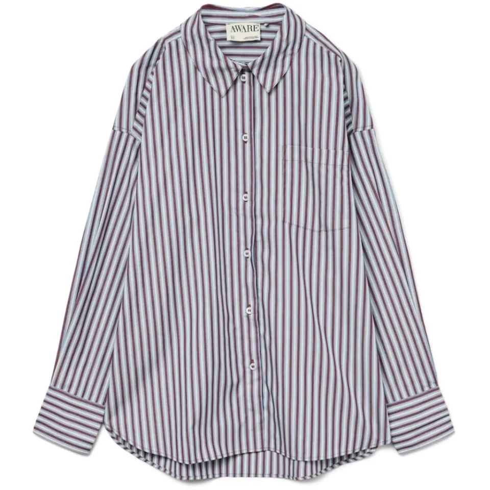 Vero Moda Skjorte Awparina – Allure ZINFANDEL/BIRCH — produktfoto