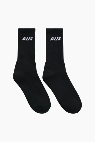 ALIS Birdy Essential Socks w/ Logo – sort — produktfoto