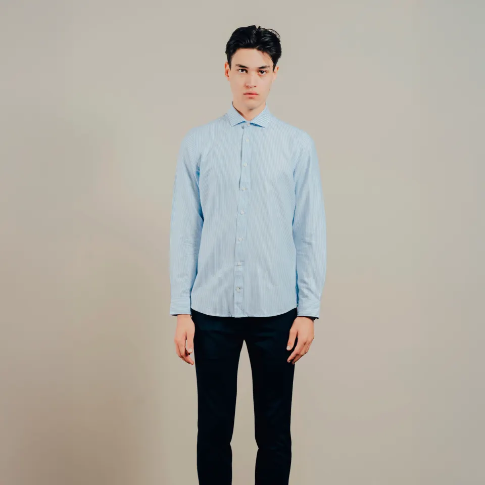 Gnious Belfast LS Shirt – Blå — produktfoto