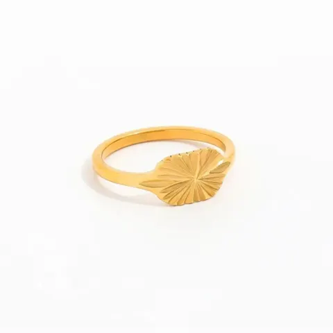 muun STUDIOS Sun signet Retangle Ring 18K Guldbelagt R060 – Guld — produktfoto