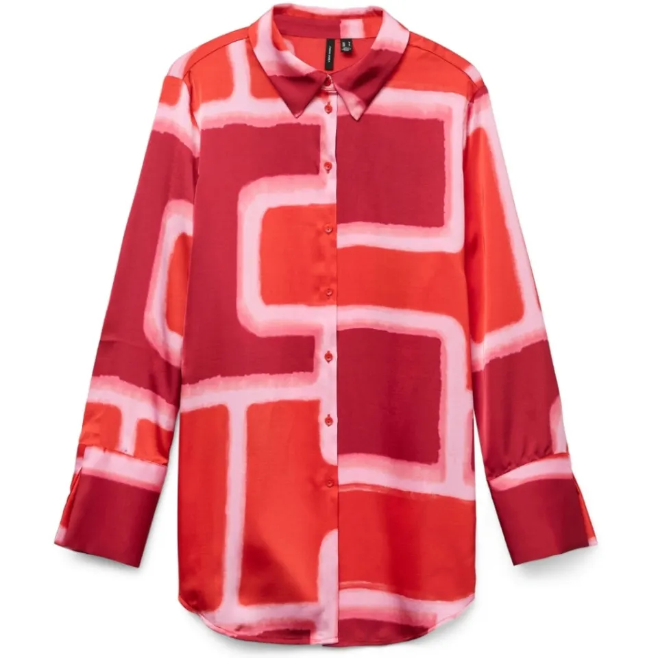 Vero Moda skjorte Vmreba – Fiery Red Silba — produktfoto