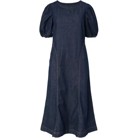 Pieces kjole Pcpam – Dark Blue Denim Rinse — produktfoto