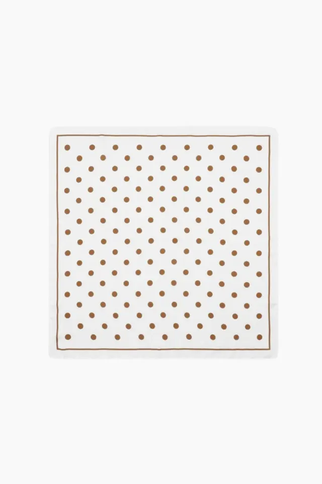 Sui Ava Polka Dot Scarf – brun — produktfoto