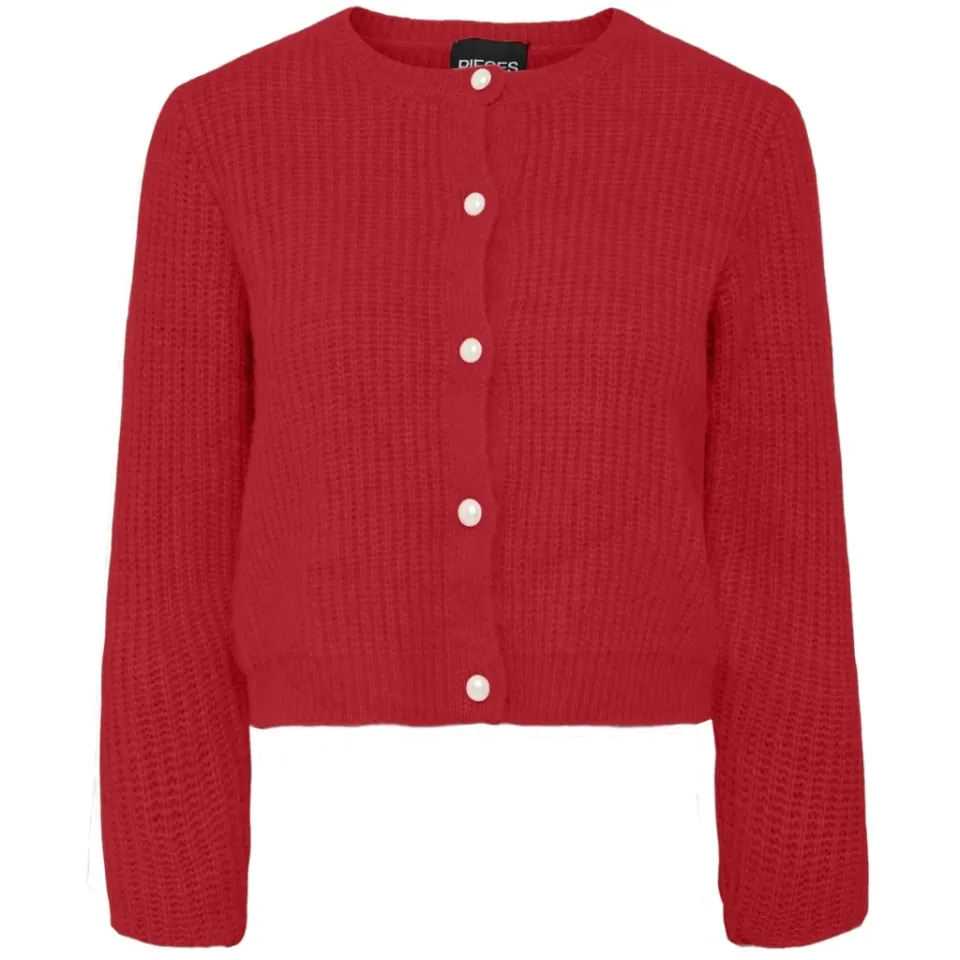 Pieces cardigan Pcjyda – High risk red — produktfoto