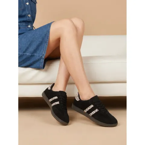 Briar sneakers A-108 – Black/Leopard — produktfoto
