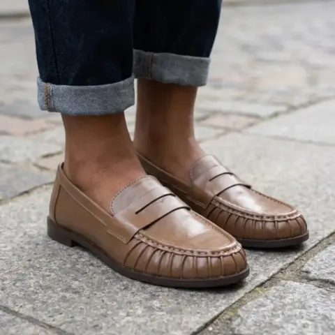 Nieve loafers 88F-9 – Khaki — produktfoto
