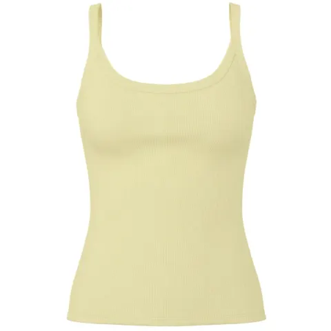 Pieces top Pcmay i 95 % bomuld og 5 % elastan – French Vanilla — produktfoto