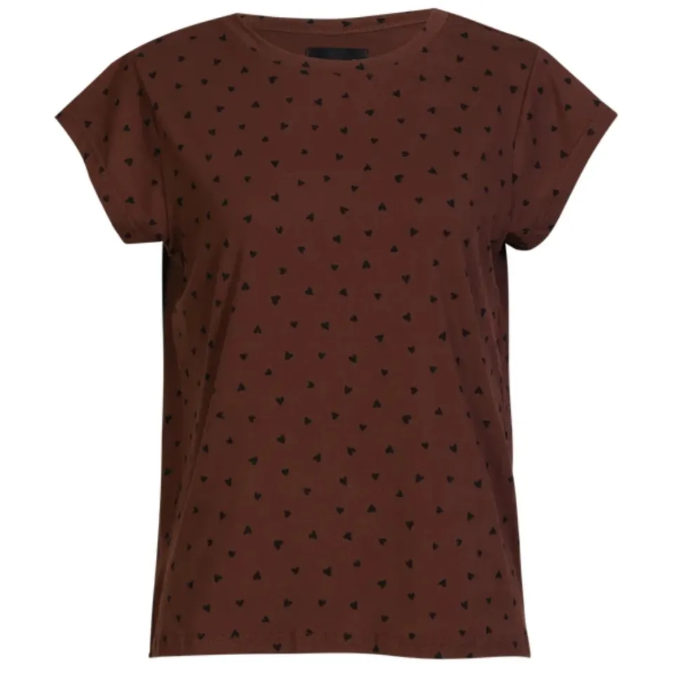 Liberté t-shirt 9581 Alma – BROWN BLACK HEART — produktfoto