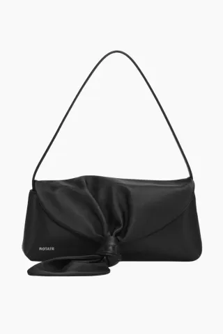 Rotate Leather Knot Scarf Bag – sort — produktfoto