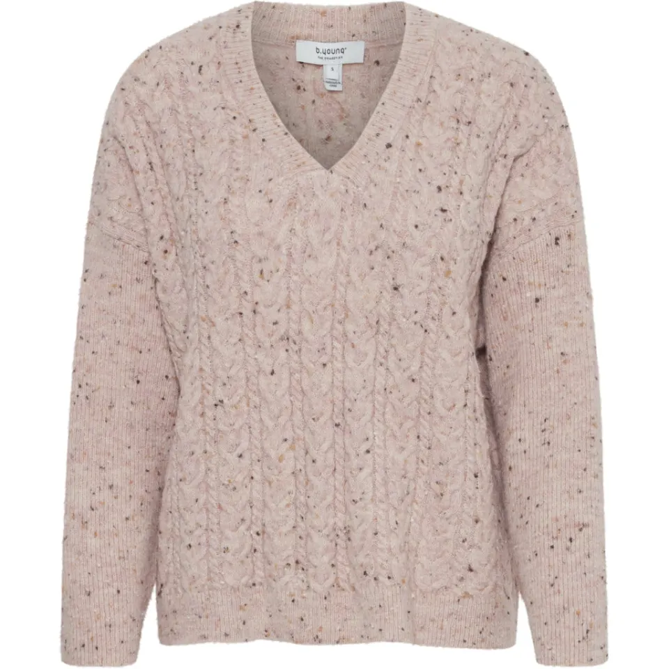 b.young strik Bynata – Pale Mauve Melange — produktfoto