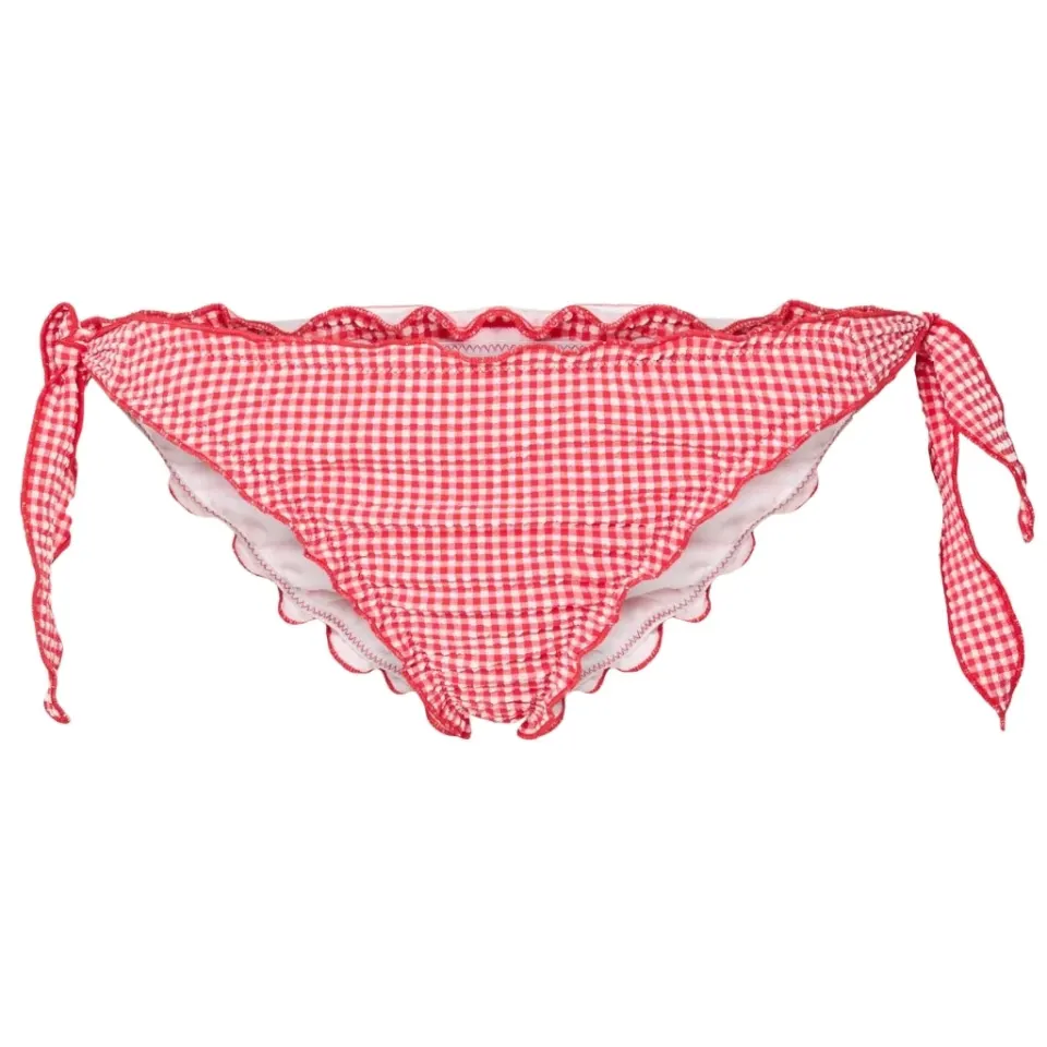 Pieces bikini Pckia i 52 % polyester, 41 % polyamid og 7 % elastan – Lychee Pattern SNOW WHITE CHECK — produktfoto