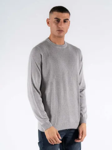 Marcus MAhubble crew neck knit – Silver Lining — produktfoto