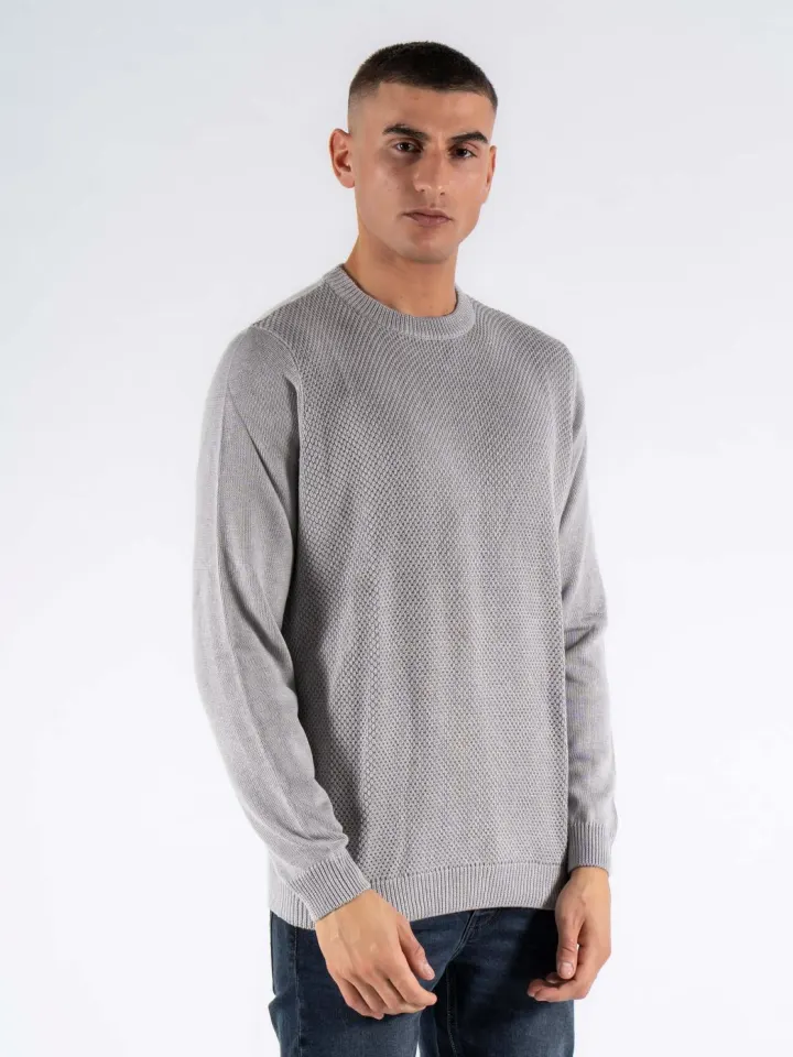 Marcus MAhubble crew neck knit – Silver Lining — produktfoto